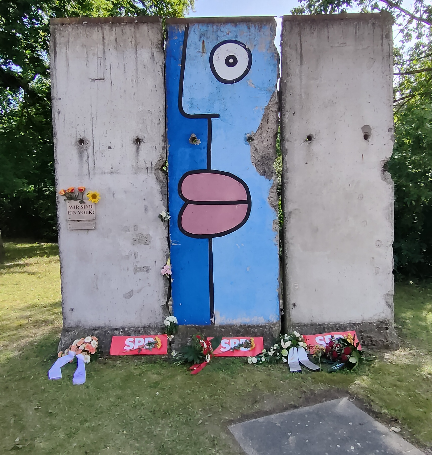 Teile der Berliner Mauer in Bernau